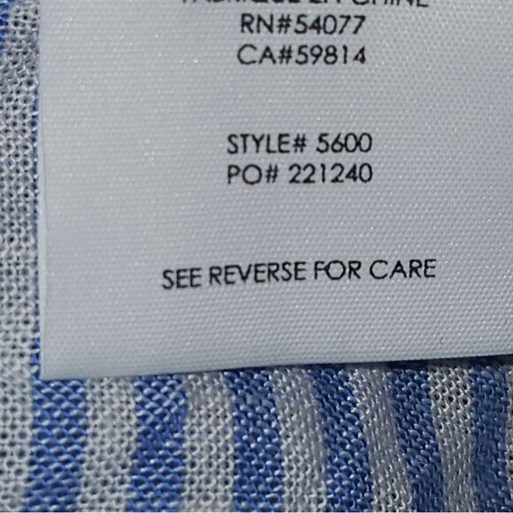 CAbi Style #5600 Windward Reversible Striped Nautical Linen Blend Top, XS - Picture 12 of 13